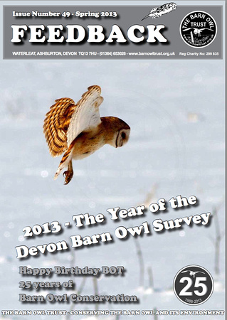 Feedback Magazine Cover, Spring 2013  Barn Owl Trust